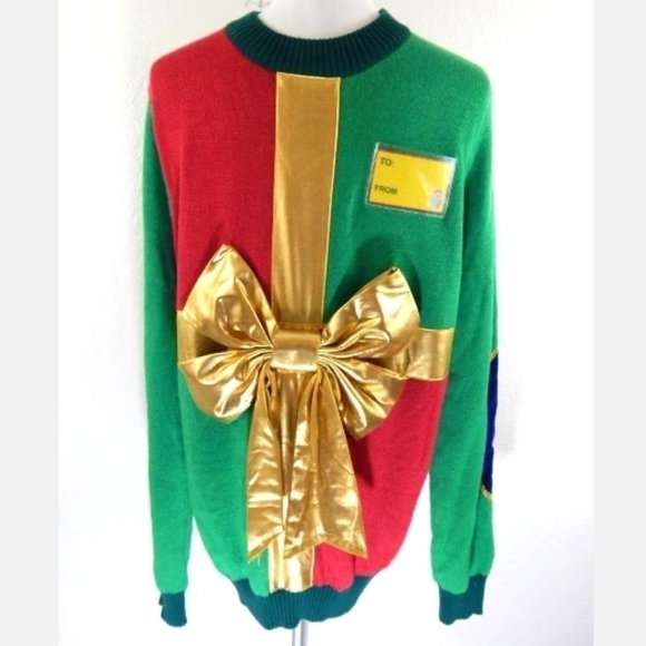 Tipsy Elves Christmas Present Sweater - Picture 1 of 4